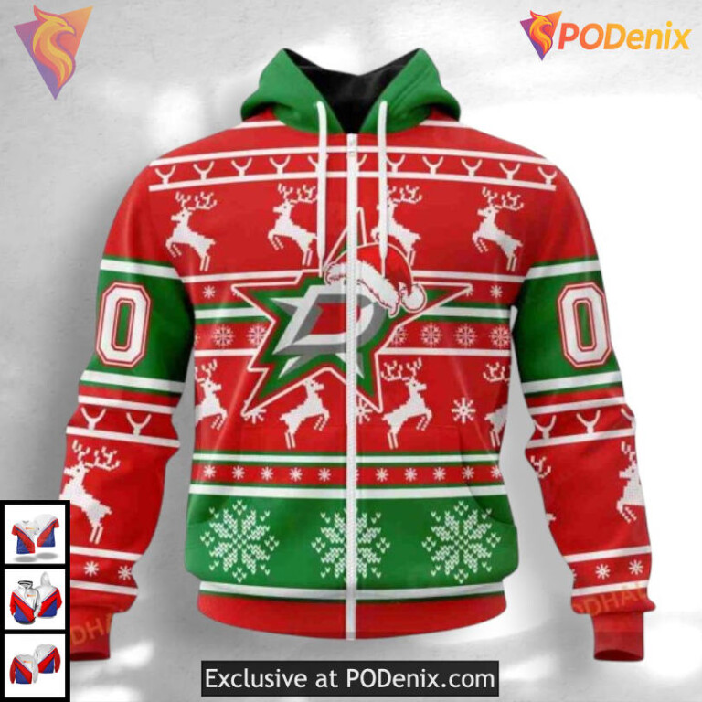 Christmas Unisex Edition Dallas Stars Full Print Hoodie Sweatshirt 3D - 1