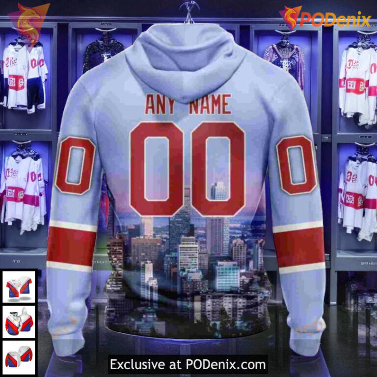 City Skyline Special Design NHL Montreal Canadiens Graphic Hoodie 3D Sweatshirt - 2