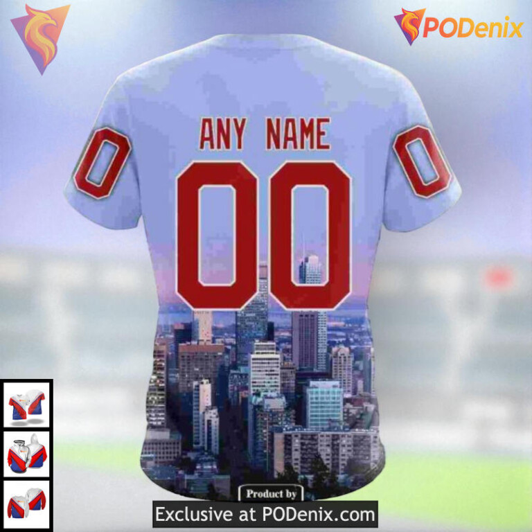 City Skyline Special Design NHL Montreal Canadiens Graphic Hoodie 3D Sweatshirt - 4