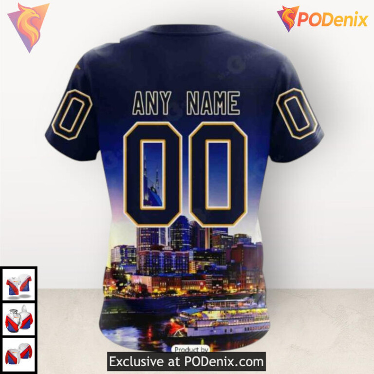 City Skyline Tribute Personalized Nashville Predators Zip Up Hoodie 3D - 3