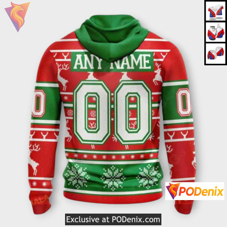 Classic Christmas Collection Colorado Avalanche Retro Hoodie Custom 3D - 2