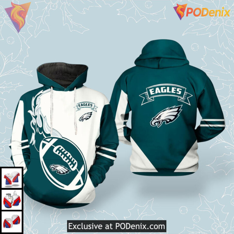 Classic NFL Teamwear Philadelphia Eagles Unisex Hoodie Zip Up Apparel