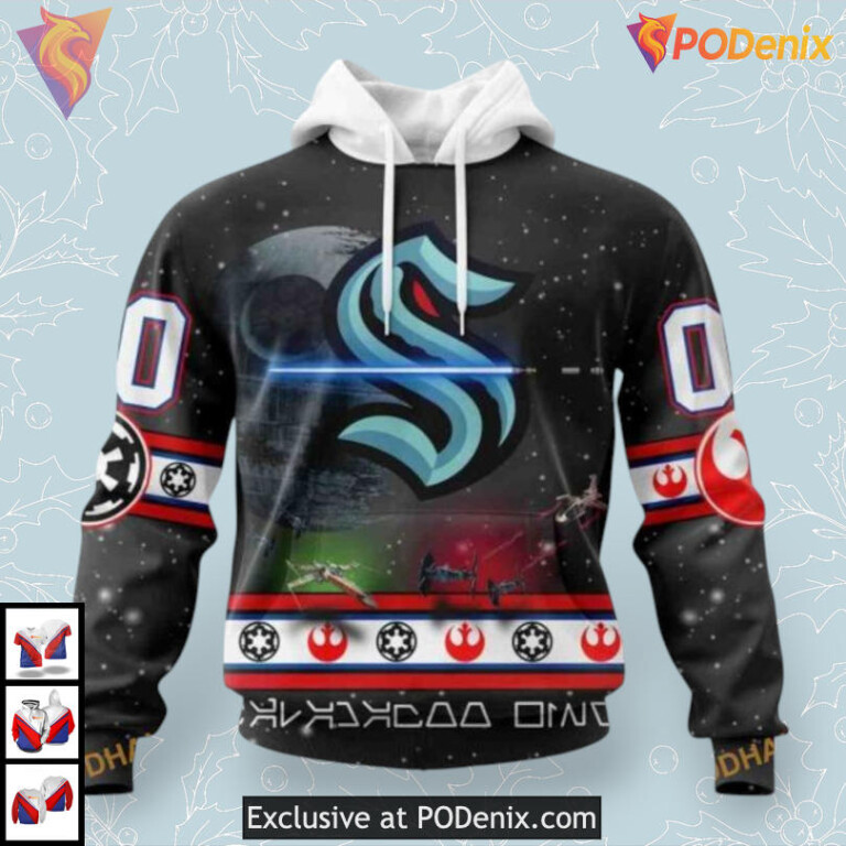 Classic Star Wars Concept Design NHL Seattle Kraken Personalized 3D Hoodie