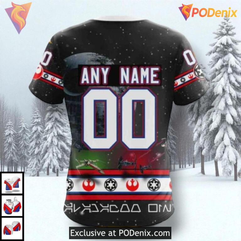 Classic Star Wars Graphic Concept NHL Montreal Canadiens Youth Hoodie 3D - 3