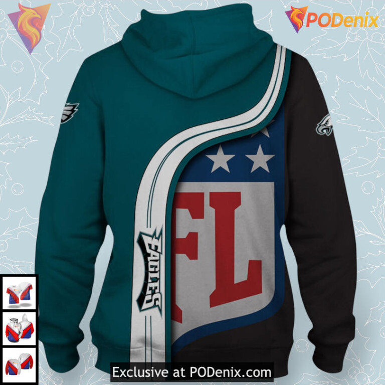 Classic Streetwear Edition Philadelphia Eagles Hoodie 3D Full Zip Team Gear - 2