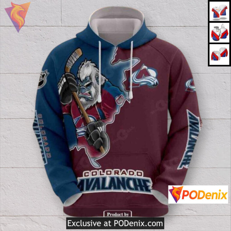 Classic Sweatshirt Team Style Colorado Avalanche Holiday Hoodie Custom 3D