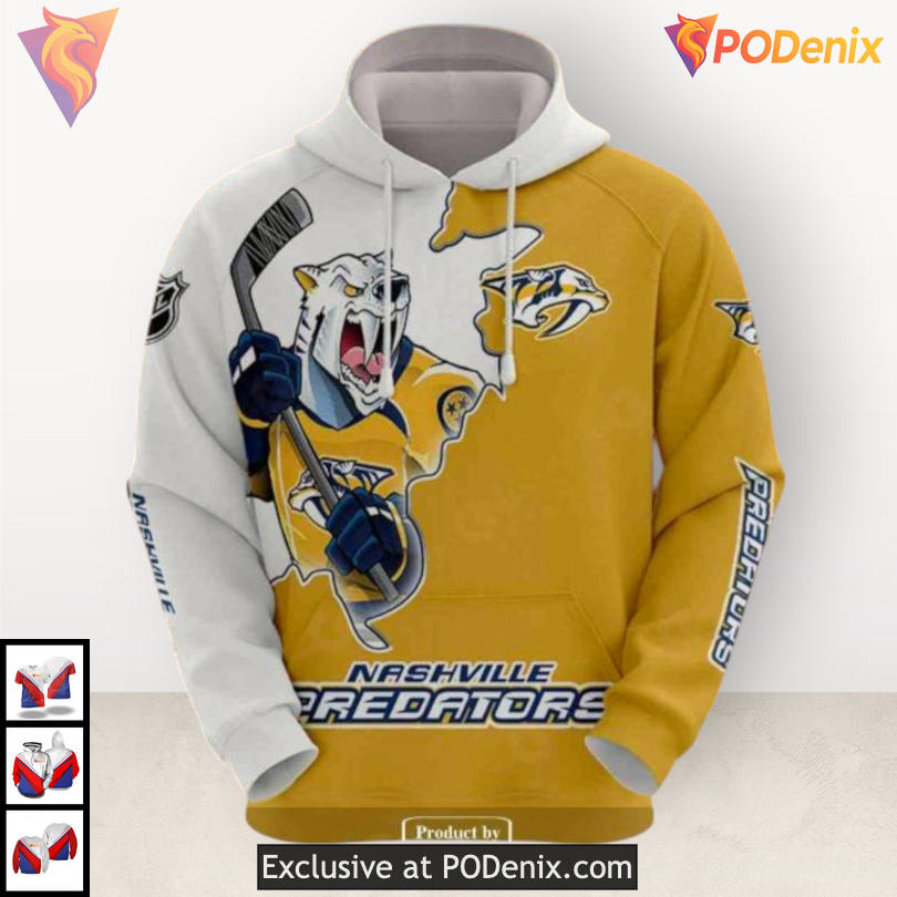Classic Team Edition Nashville Predators Sweatshirt Hoodie Custom 3D