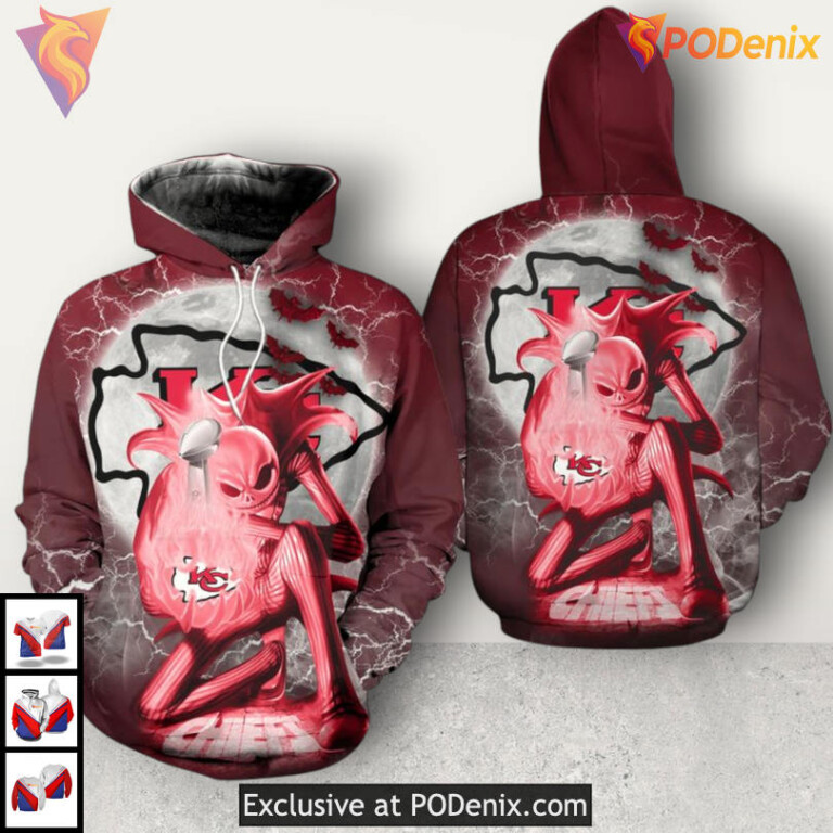 Classic Unisex Personalized Kansas City Chiefs Hoodie 3D Holiday Fan Gift