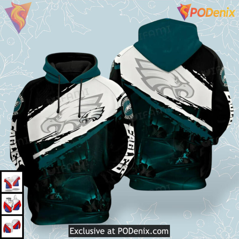 Classic White Green Concept Philadelphia Eagles Team Hoodie Fan Edition