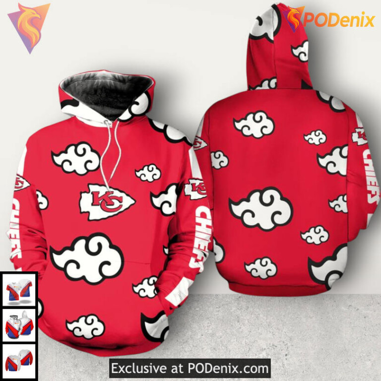 Cloud Ninja Style Kansas City Chiefs Womens Hoodie 3D Streetwear Fan Look