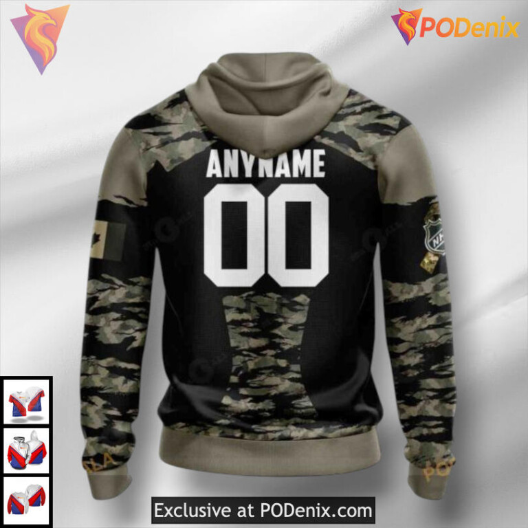 Color Military Members V5 Jersey Custom Calgary Flames Mens Hoodie 3D Design - 3