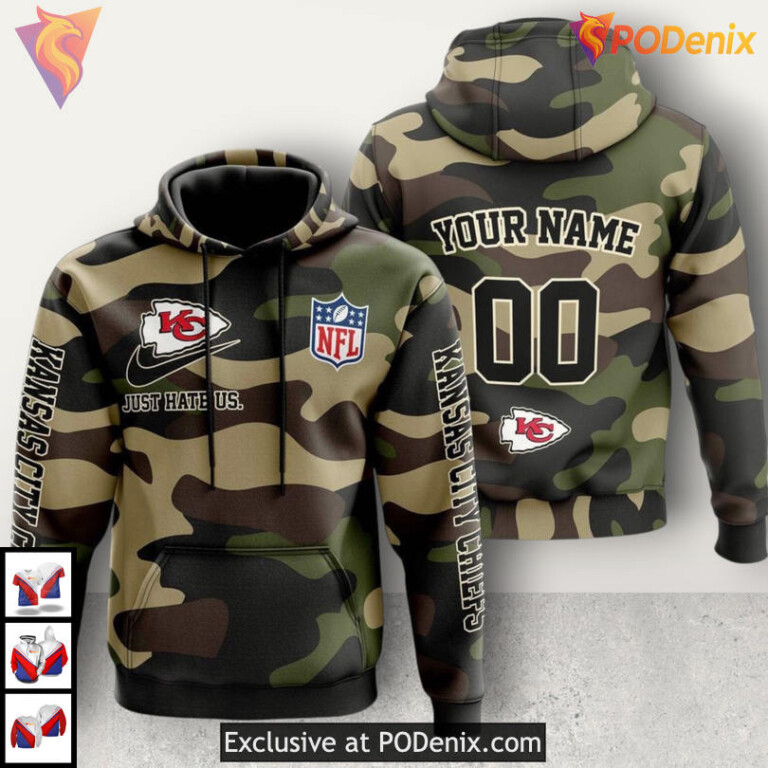 Combat Camo Military Kansas City Chiefs Hoodie For Men Tactical Fan Apparel