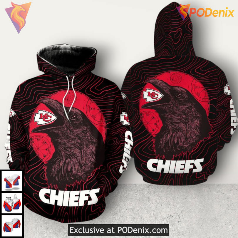Crow Halloween Kansas City Chiefs Mens Hoodie Womens Fan 3D Limited Edition Crow Halloween Kansas City Chiefs Mens Hoodie Womens Fan 3D Limited Edition