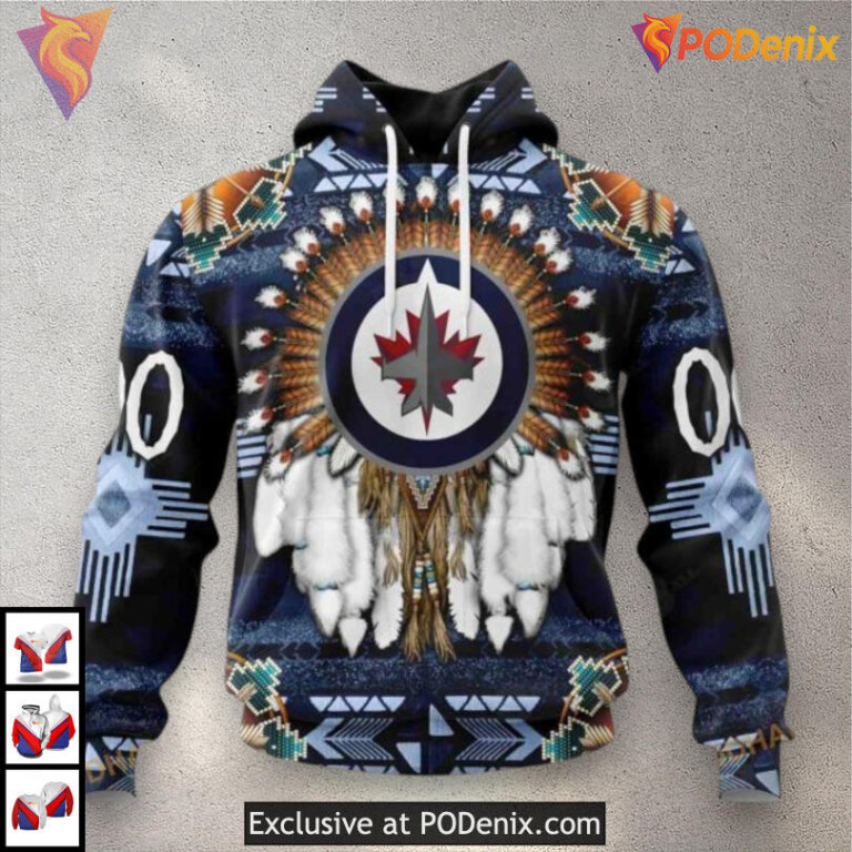 CFL Blue Bombers Jersey Mix Winnipeg Jets Christmas Hoodie Custom 3D Style