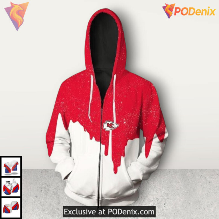 Custom All Over Print Vintage Kansas City Chiefs Hoodie Mens Limited 3D Drop