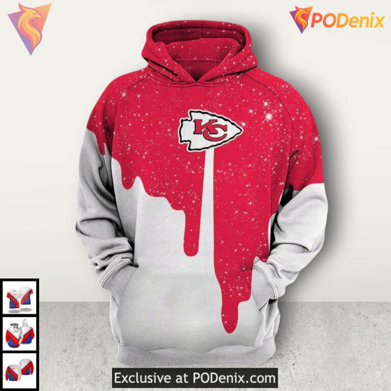 Custom All Over Print Vintage Kansas City Chiefs Hoodie Mens Limited 3D Drop - 1