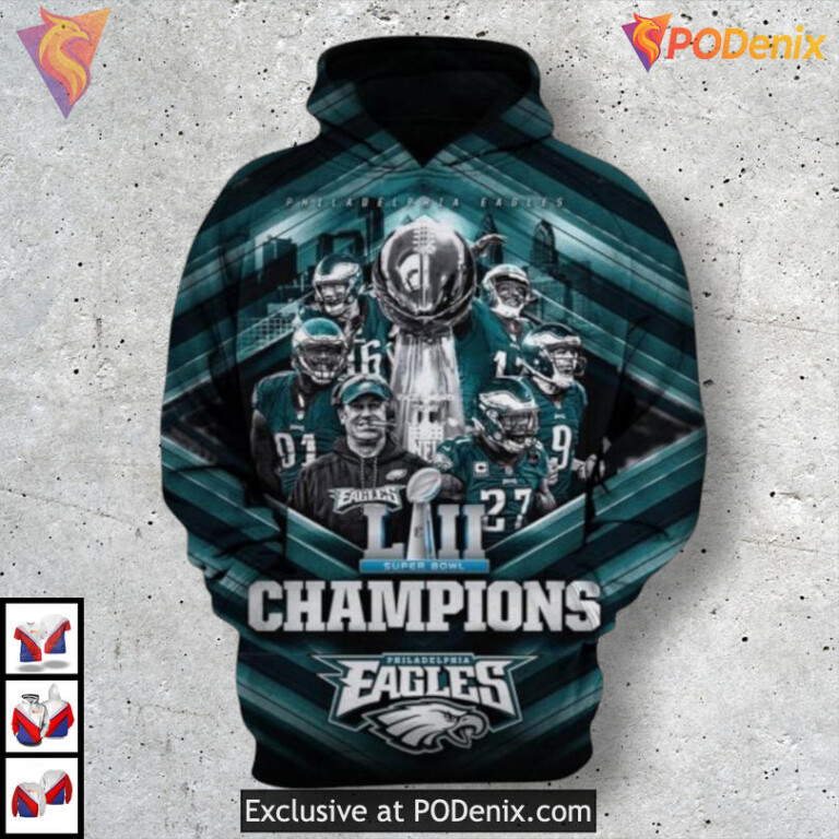 Custom All Over Printed 3D Nfl Philadelphia Eagles Hoodie Edition For Fan Gear