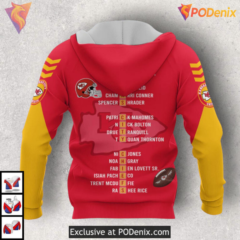 Custom Kansas City Chiefs Hoodie Sweatshirt Chris Jones 95 NFL Limited Gear - 1