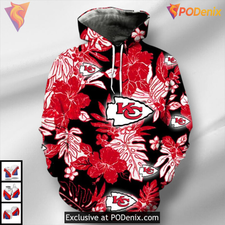 Custom Kansas City Chiefs Zip Up Hoodie Exclusive Team Apparel
