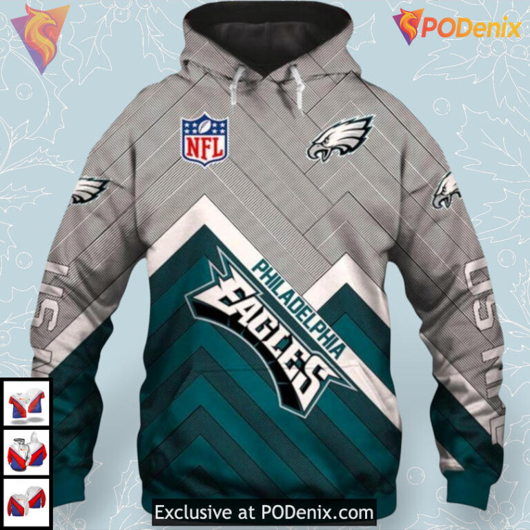 Custom Made Artwork Nfl Philadelphia Eagles Hoodie Unique Game Edition