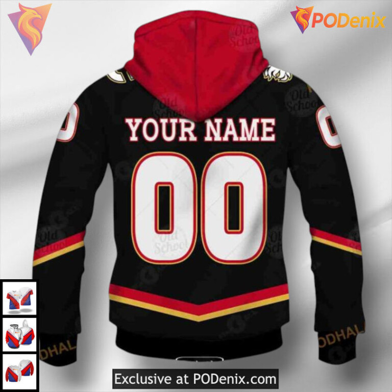 Custom Name and Number Edition Calgary Flames Sweatshirt Hoodie 3D Apparel - 4