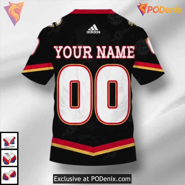 Custom Name and Number Edition Calgary Flames Sweatshirt Hoodie 3D Apparel - 5