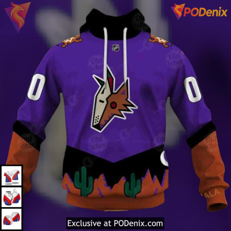 Custom Name Number Style Arizona Coyotes Hoodie Apparel