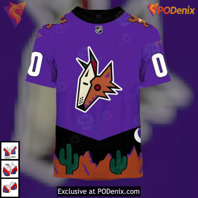 Custom Name Number Style Arizona Coyotes Hoodie Apparel - 1