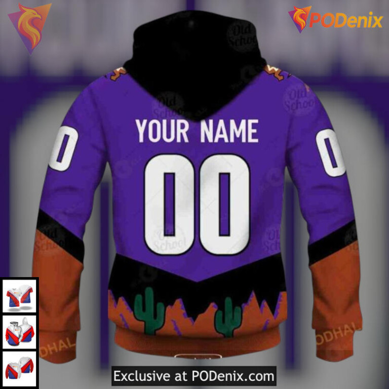 Custom Name Number Style Arizona Coyotes Hoodie Apparel - 3