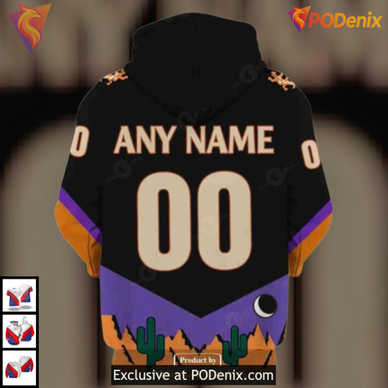 Custom Name Number Tribute Design Personalized Arizona Coyotes Hoodie Shirt - 2