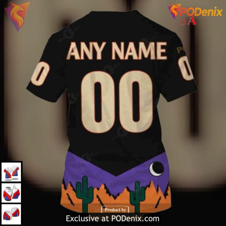 Custom Name Number Tribute Design Personalized Arizona Coyotes Hoodie Shirt - 4