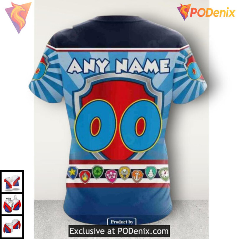 Custom Paw Patrol Design Calgary Flames Hoodie 3D NHL Team Sweatshirt - 4