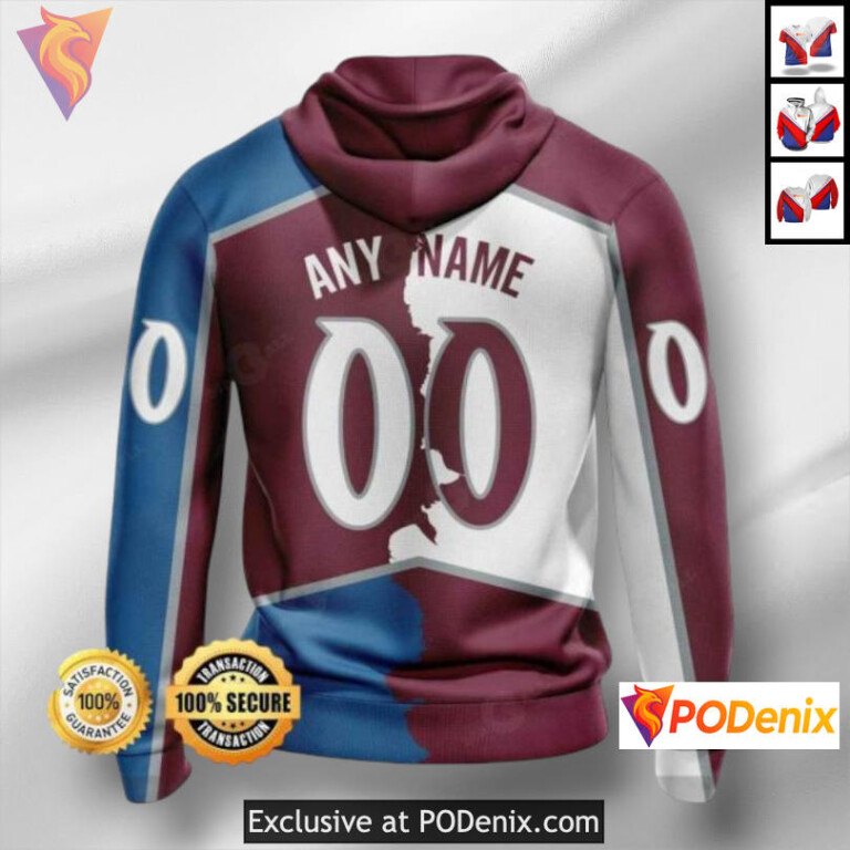 Customizable Team Edition Colorado Avalanche Pullover Hoodie NHL Design - 1
