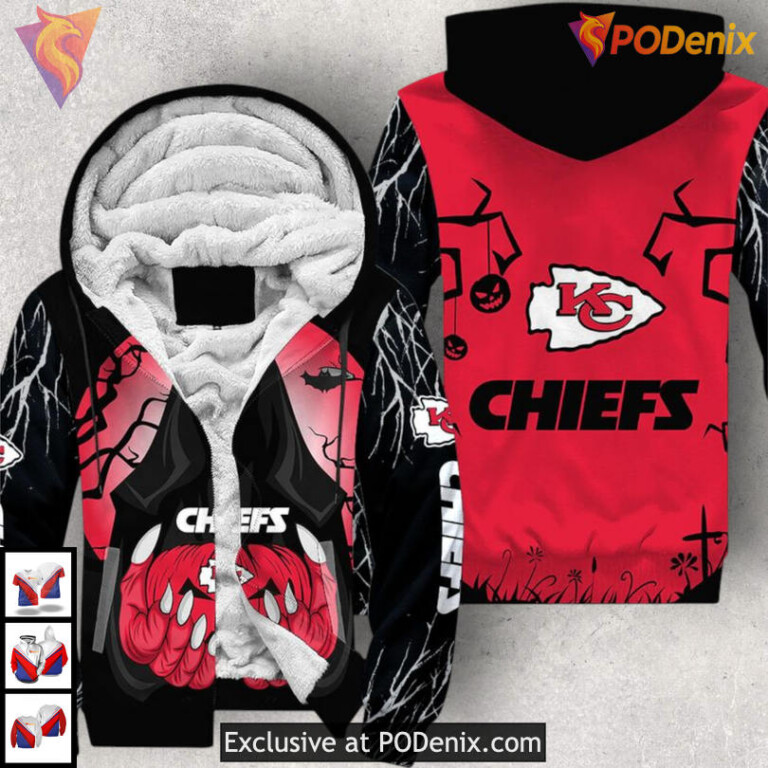 Death Inspired Kansas City Chiefs 3D Hoodie Skull Style Custom Halloween Wear - 2