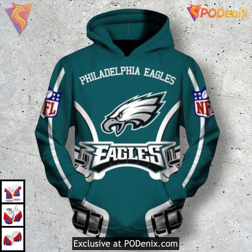 Dedicated Fan Edition Youth Philadelphia Eagles Hoodie 3D Personalized Apparel Dedicated Fan Edition Youth Philadelphia Eagles Hoodie 3D Personalized Apparel