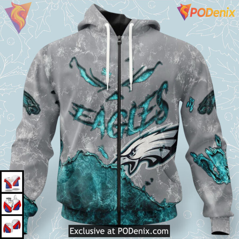 Devil Eyes Artwork Philadelphia Eagles Unisex Hoodie Unique Fan Gift - 2