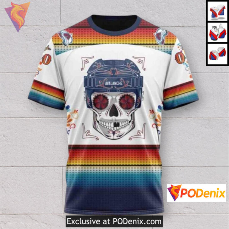 Dia De Los Muertos Celebration Colorado Avalanche Womens Hoodie Custom Edition - 2