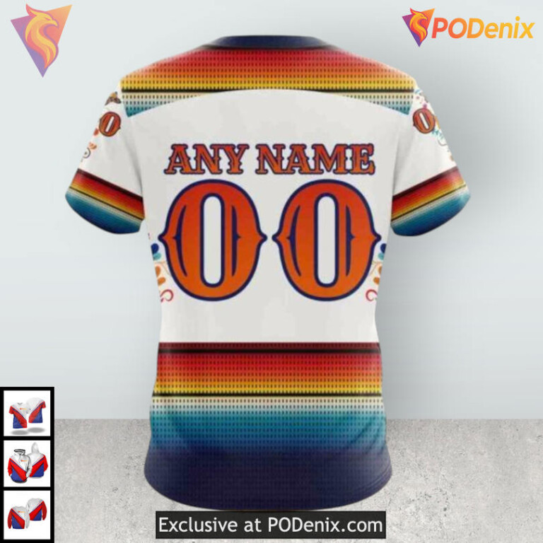 Dia De Los Muertos Celebration Custom Number Carolina Hurricanes Hoodie Custom - 3
