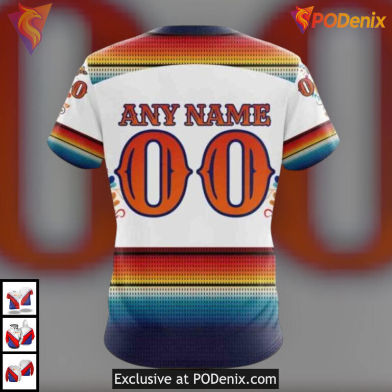 Dia De Los Muertos Inspired Design Custom Name Arizona Coyotes Hoodie 3D - 3