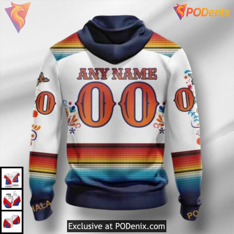 Dia De Los Muertos Tribute Custom Number Dallas Stars Hoodie Custom 3D - 1