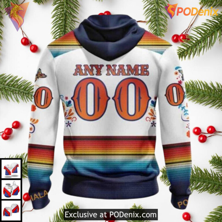 Dia De Los Muertos Tribute Edition NHL Custom Name Ottawa Senators Hoodie 3D - 1