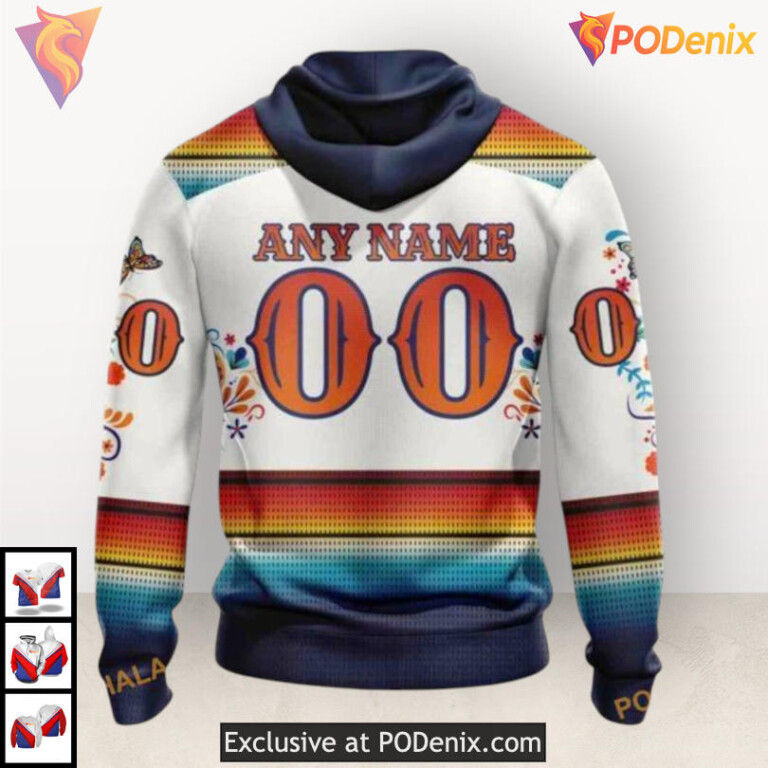 Dia De Los Muertos Tribute Personalized Nashville Predators Hoodie Custom 3D - 1