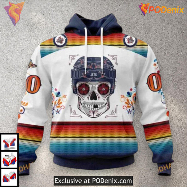 CFL Blue Bombers Collaboration Winnipeg Jets Holiday Hoodie Custom NHL Edition