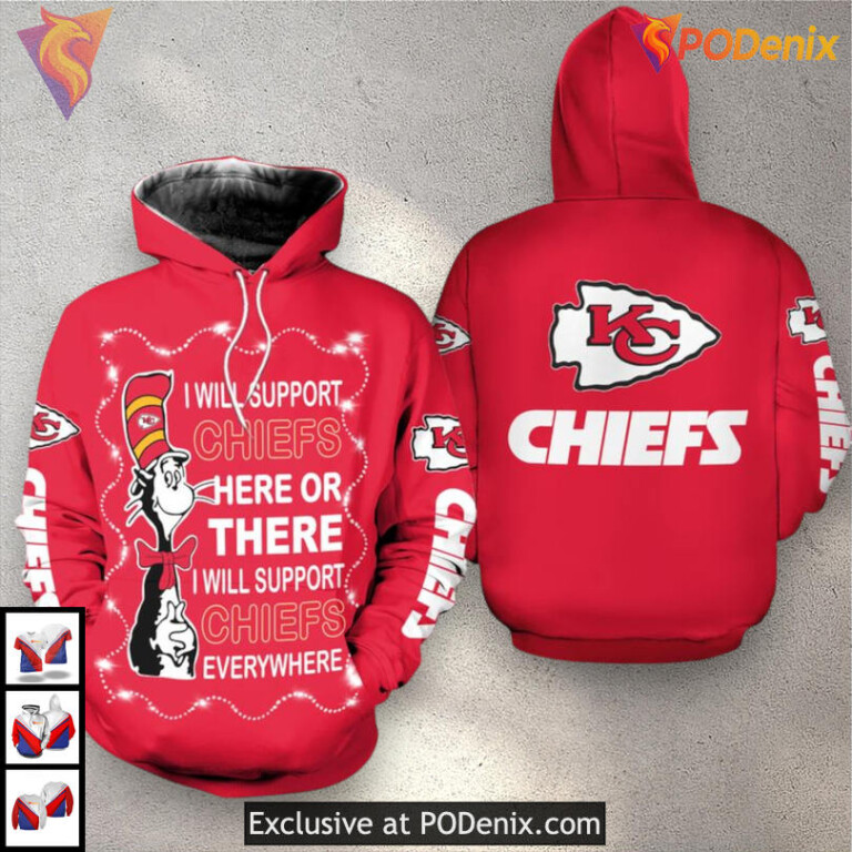 Dr Seuss Inspired Kansas City Chiefs 3D Hoodie Full Zip Team Edition
