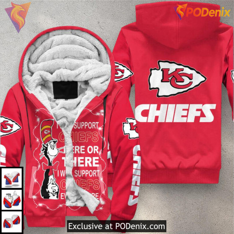 Dr Seuss Inspired Kansas City Chiefs 3D Hoodie Full Zip Team Edition - 1