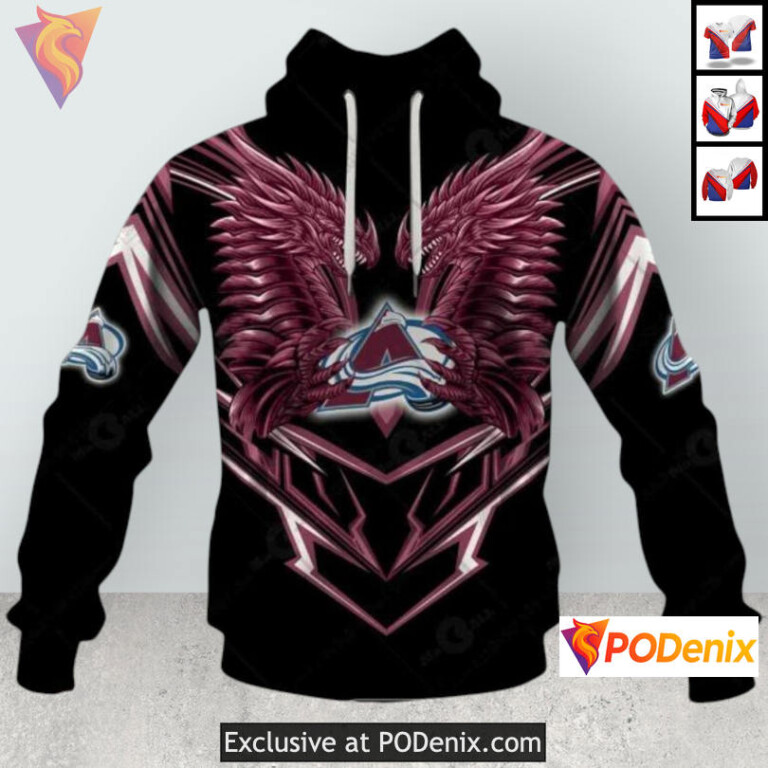 Dragon Artwork Edition Colorado Avalanche Hoodie For Men Custom Design