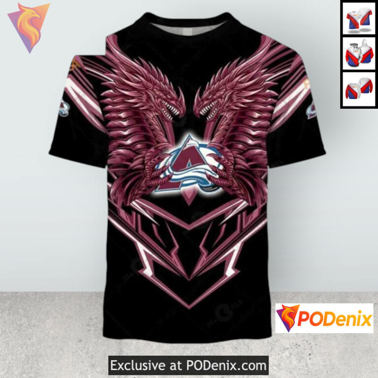Dragon Artwork Edition Colorado Avalanche Hoodie For Men Custom Design - 1