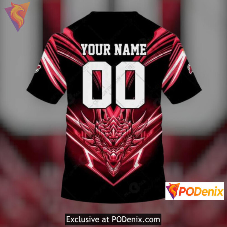 Dragon Artwork Graphic Style New Jersey Devils Youth Hoodie Custom Hoodie 3D - 3