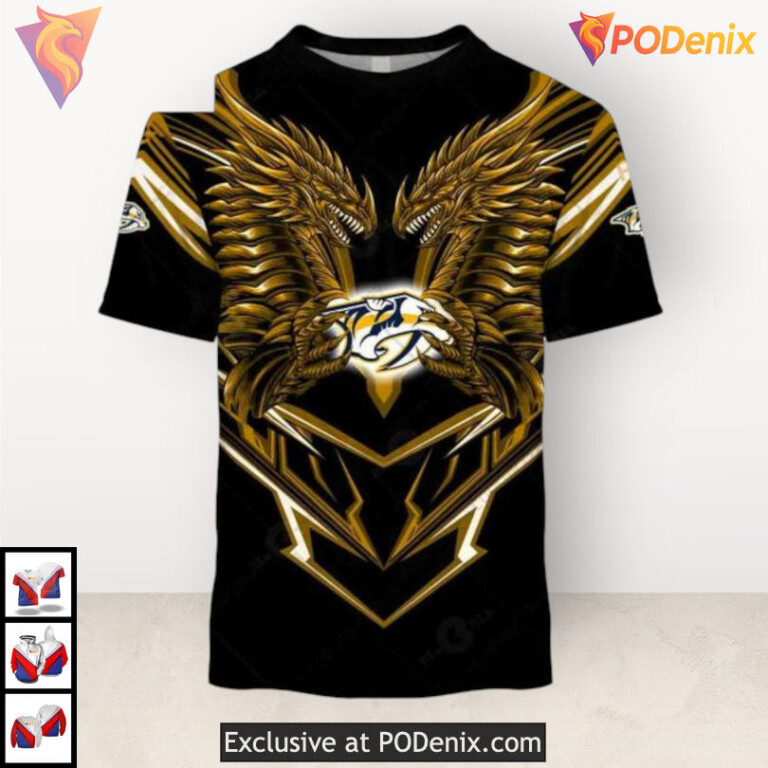 Dragon Artwork Inspired Design Nashville Predators Youth Hoodie Custom Hoodie - 1