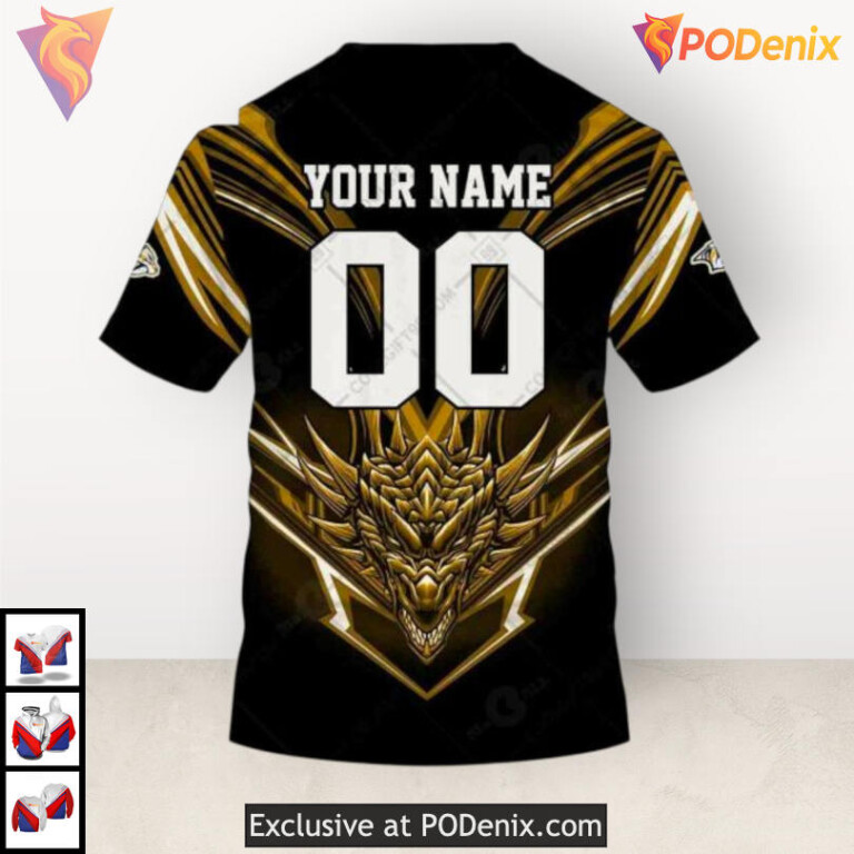 Dragon Artwork Inspired Design Nashville Predators Youth Hoodie Custom Hoodie - 3